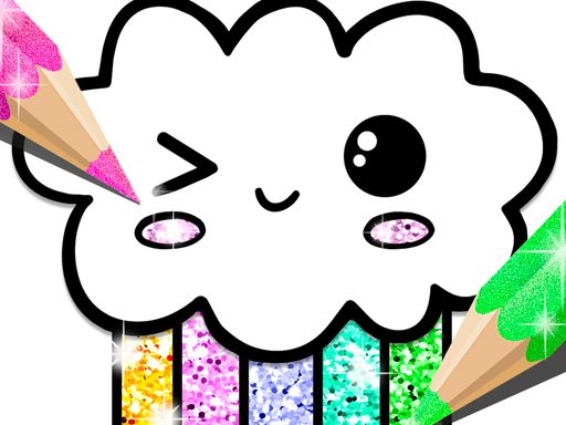 Kawaii Coloring Book Glitter - Play Free Game Online on uBestGames.com