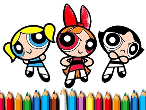 Powerpuff Girls Coloring - Play Free Game Online on uBestGames.com